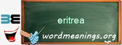 WordMeaning blackboard for eritrea